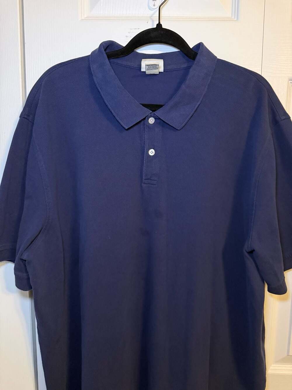 L.L. Bean Polo Shirt Size XXL-Tall Blue Cotton Short Sleeve